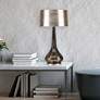 Wish Gray Ceramic Vase Table Lamp