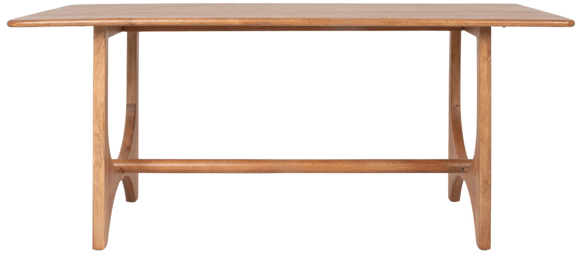 Wishbone Base Mango Wood Dining Table, Natural Finish