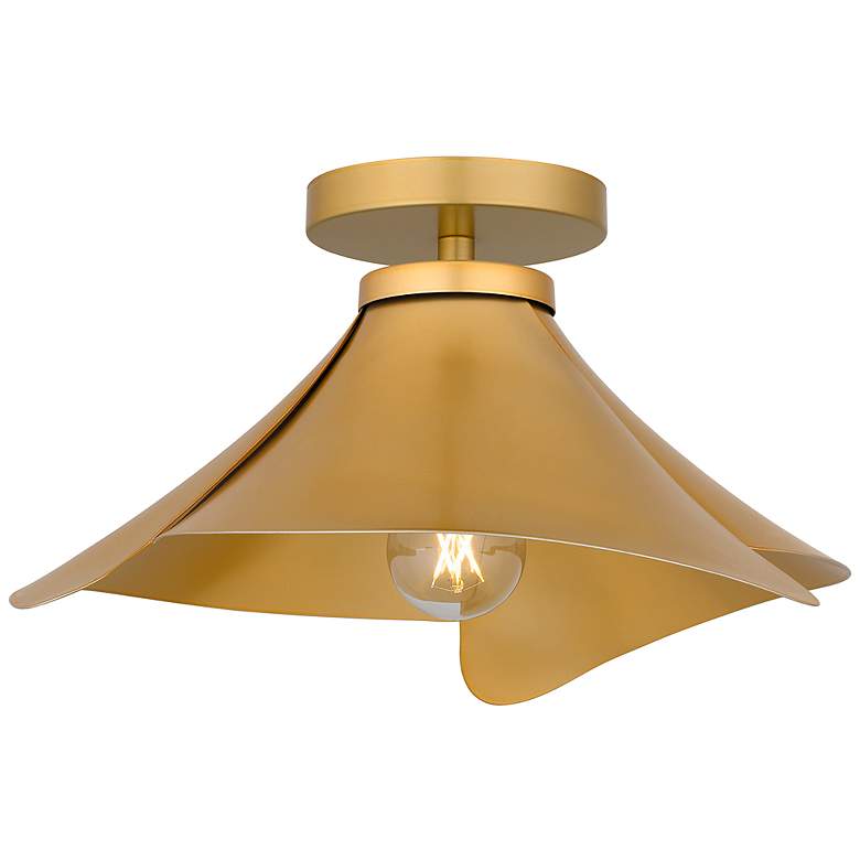 Image 2 Wisp 1-Light Light Gold Semi-Flush Mount