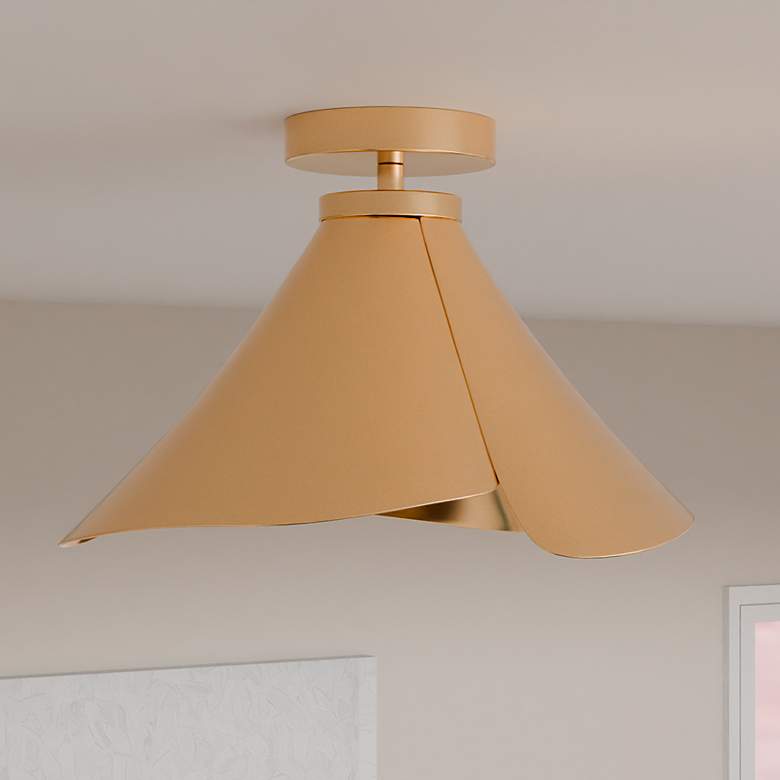 Image 1 Wisp 1-Light Light Gold Semi-Flush Mount