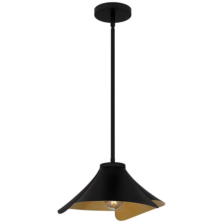 Image 2 Wisp 1-Light Matte Black Pendant Light