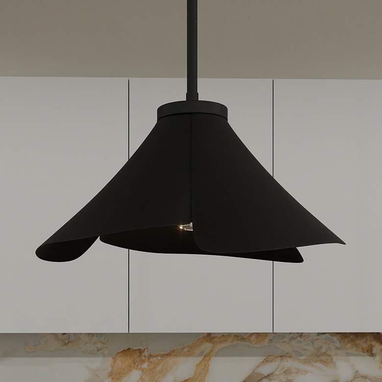 Image 1 Wisp 1-Light Matte Black Pendant Light