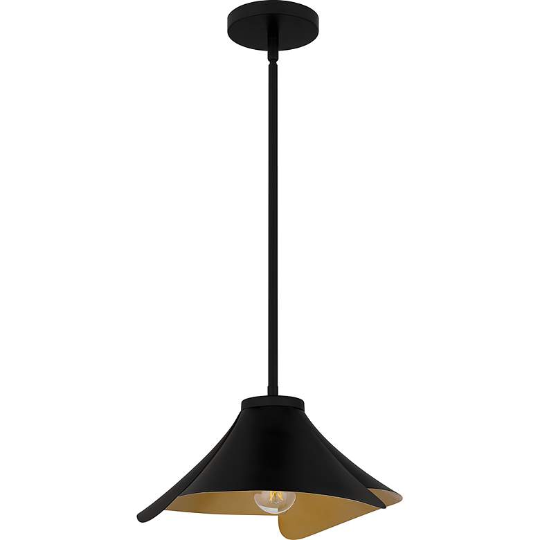 Image 3 Wisp 1-Light Matte Black Pendant Light more views