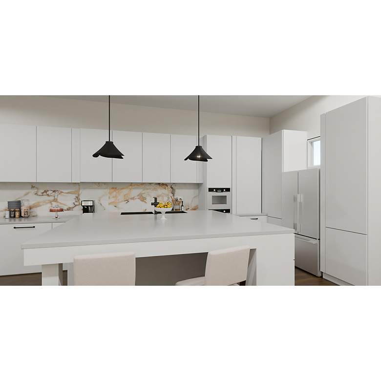 Image 6 Wisp 1-Light Matte Black Pendant Light more views