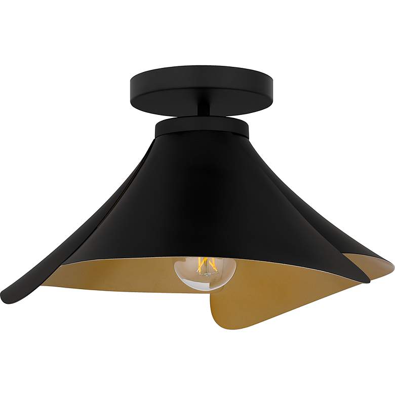 Image 3 Wisp 1-Light Matte Black Semi-Flush Mount more views