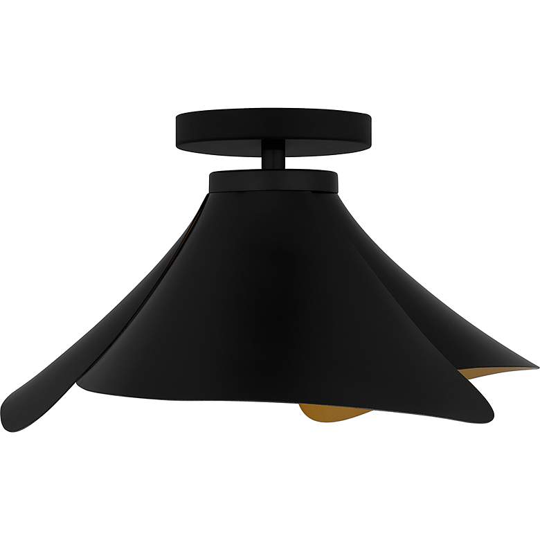 Image 4 Wisp 1-Light Matte Black Semi-Flush Mount more views