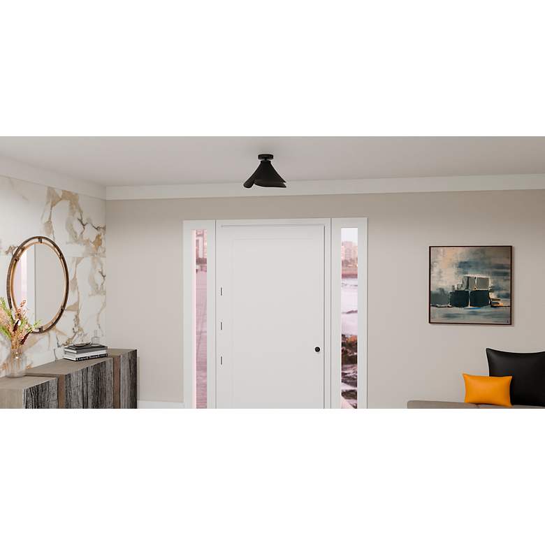 Image 6 Wisp 1-Light Matte Black Semi-Flush Mount more views