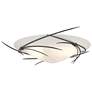 Wisp 24.9" Wide Natural Iron Semi-Flush With Opal Glass