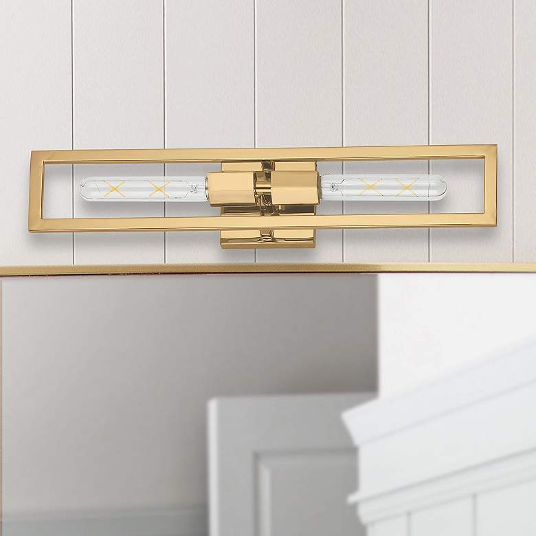 Image 1 Wisteria 22" High Aged Brass 2-Light Wall Sconce