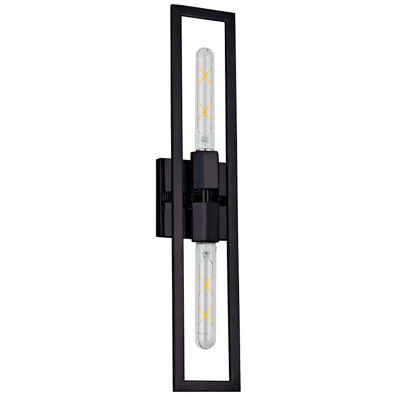 Image 1 Wisteria 22" High Matte Black 2-Light Wall Sconce