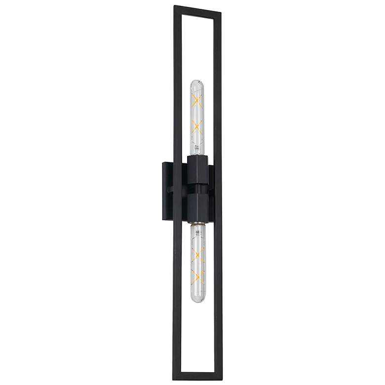 Image 2 Wisteria 29" High Matte Black 2-Light Wall Sconce