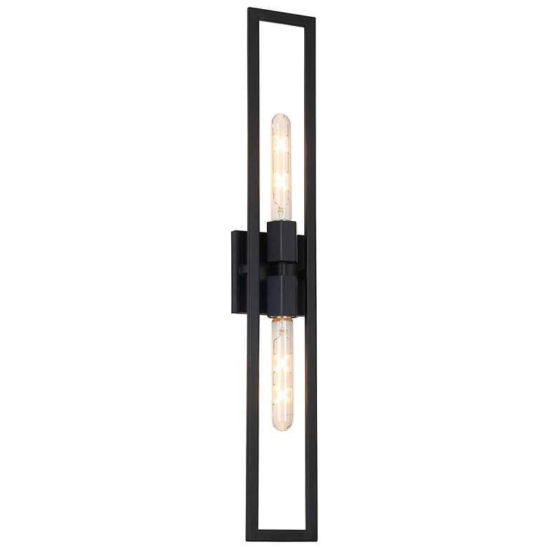 Image 3 Wisteria 29" High Matte Black 2-Light Wall Sconce more views