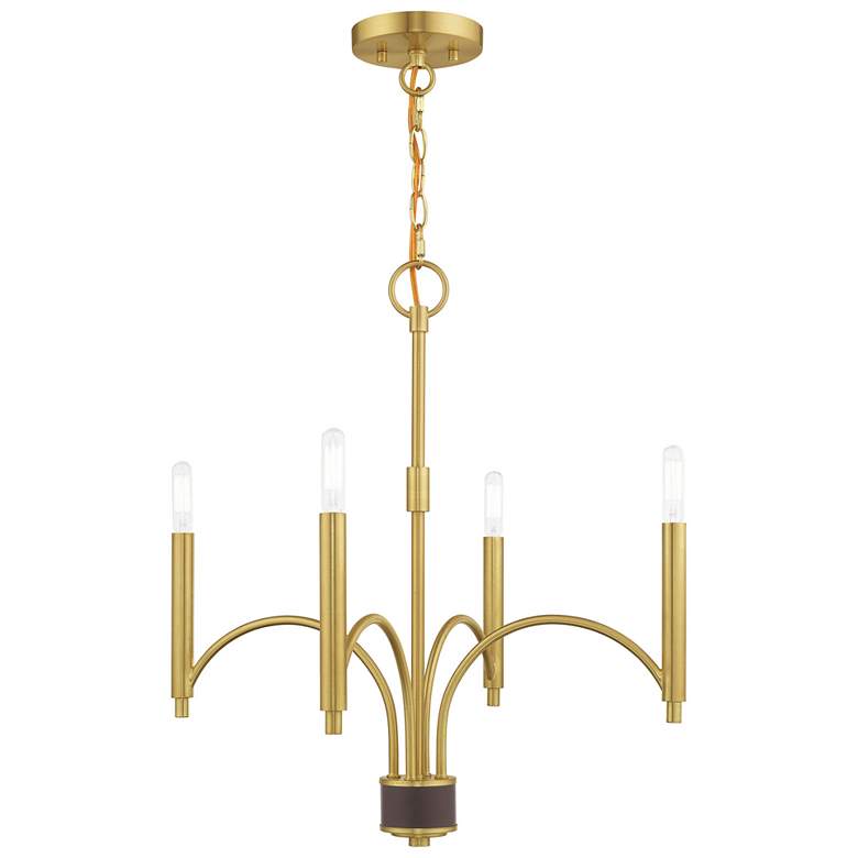 Image 1 Wisteria 4 Light Satin Brass Mini Chandelier