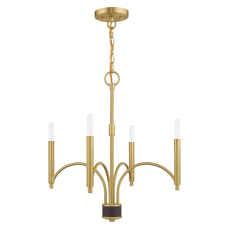 Image 3 Wisteria 4 Light Satin Brass Mini Chandelier more views