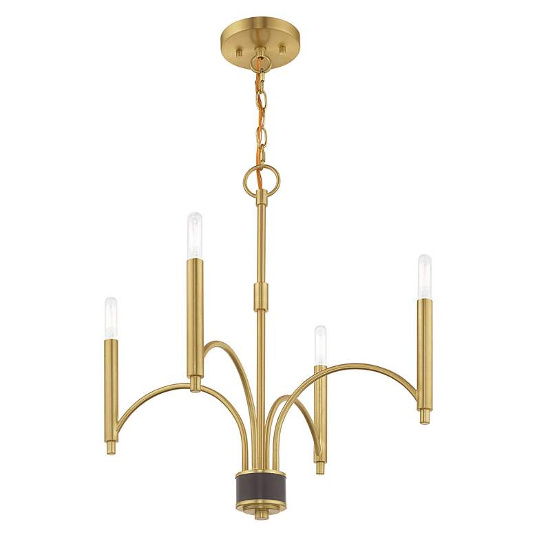 Image 5 Wisteria 4 Light Satin Brass Mini Chandelier more views
