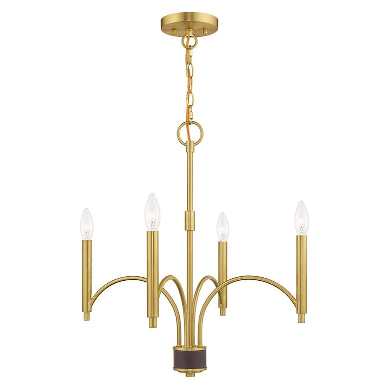 Image 6 Wisteria 4 Light Satin Brass Mini Chandelier more views