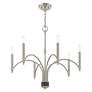 5_Wisteria 6 Light Brushed Nickel Chandelier more views