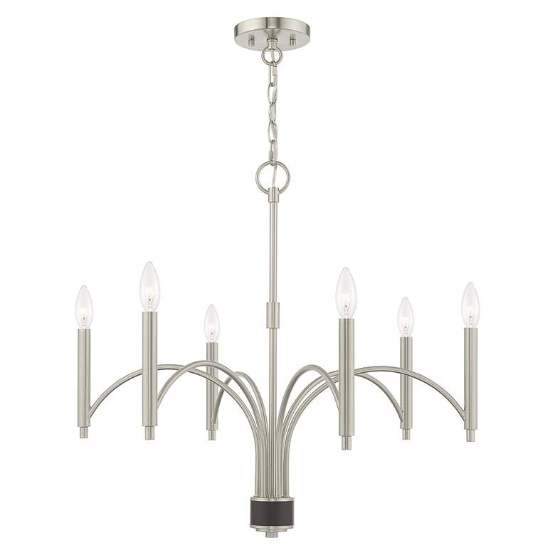 Image 6 Wisteria 6 Light Brushed Nickel Chandelier more views