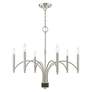 6_Wisteria 6 Light Brushed Nickel Chandelier more views