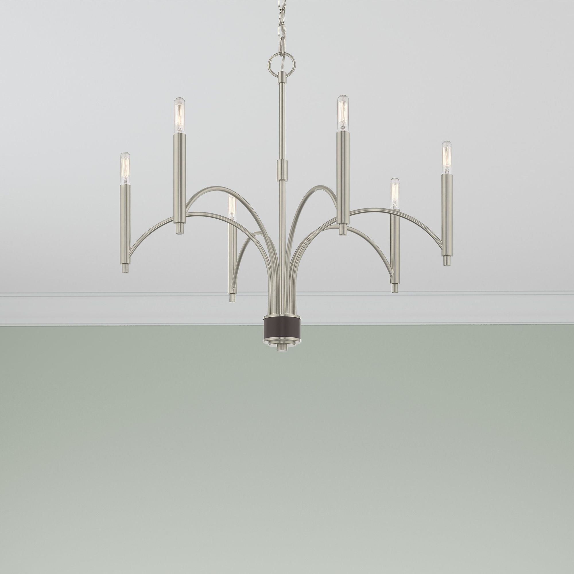 Wisteria 6 Light Brushed Nickel Chandelier