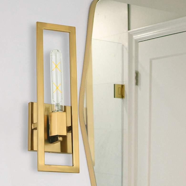 Image 1 Wisteria Aged Brass Wall Sconce