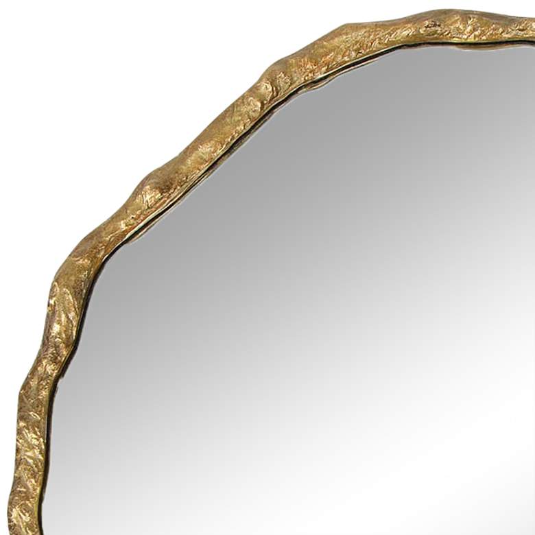 Image 2 Wisteria Brass 24 inch x 24 1/2 inch Wall Mirror more views