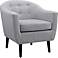 Wit Light Gray Fabric Tufted Armchair