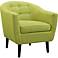 Wit Wheatgrass Fabric Tufted Armchair