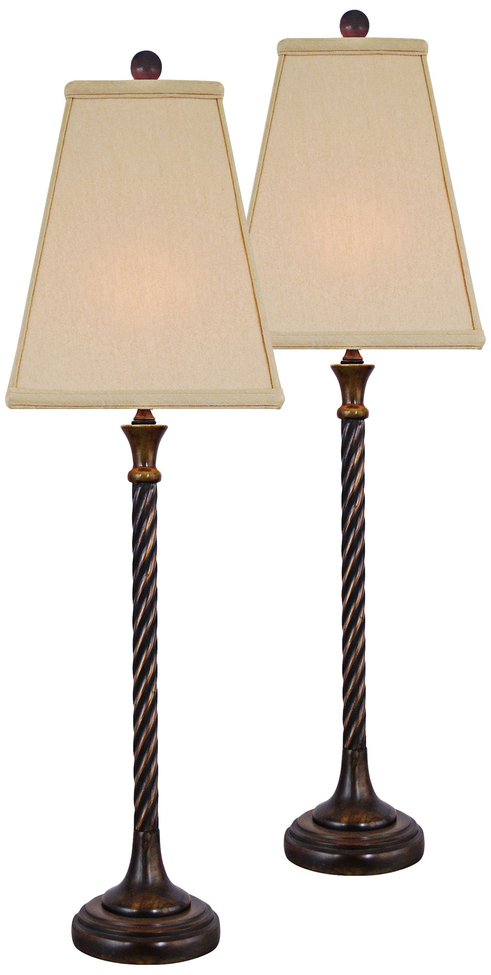 2 buffet lamps