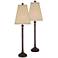 With A Twist Jade and Brass Buffet Lamp Set of 2
