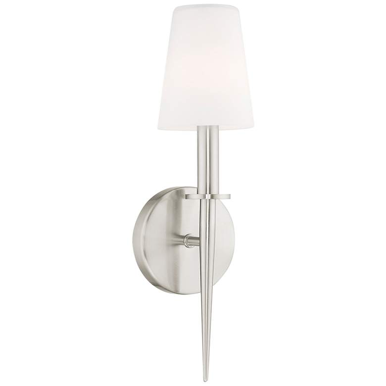 Image 3 Witten 14 1/2" High Brushed Nickel Wall Sconce