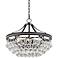 Wohlfurst 20" Wide Black Clear Crystal Pendant Light