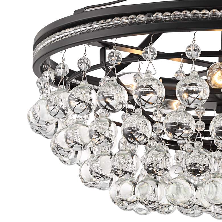 Image 3 Wohlfurst 20 inch Wide Black Clear Crystal Pendant Light more views
