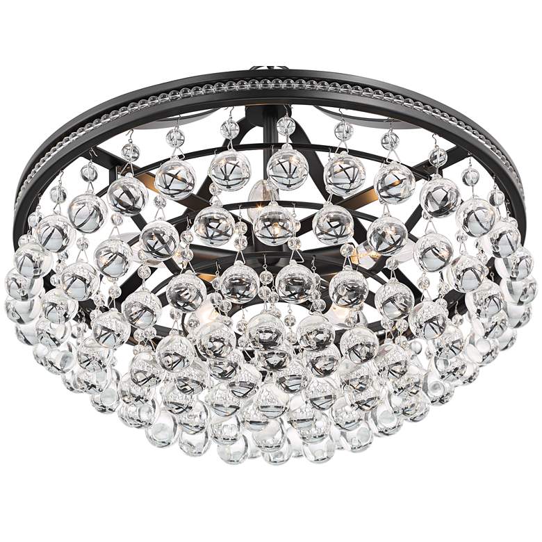 Image 4 Wohlfurst 20 inch Wide Black Clear Crystal Pendant Light more views