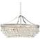 Wohlfurst 35 1/4" Wide Brushed Nickel Crystal Island Pendant