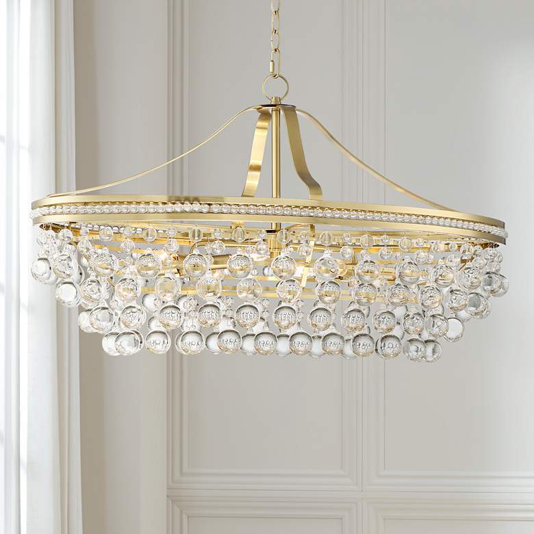Image 1 Wohlfurst 35 1/4" Wide Gold Crystal Island Pendant