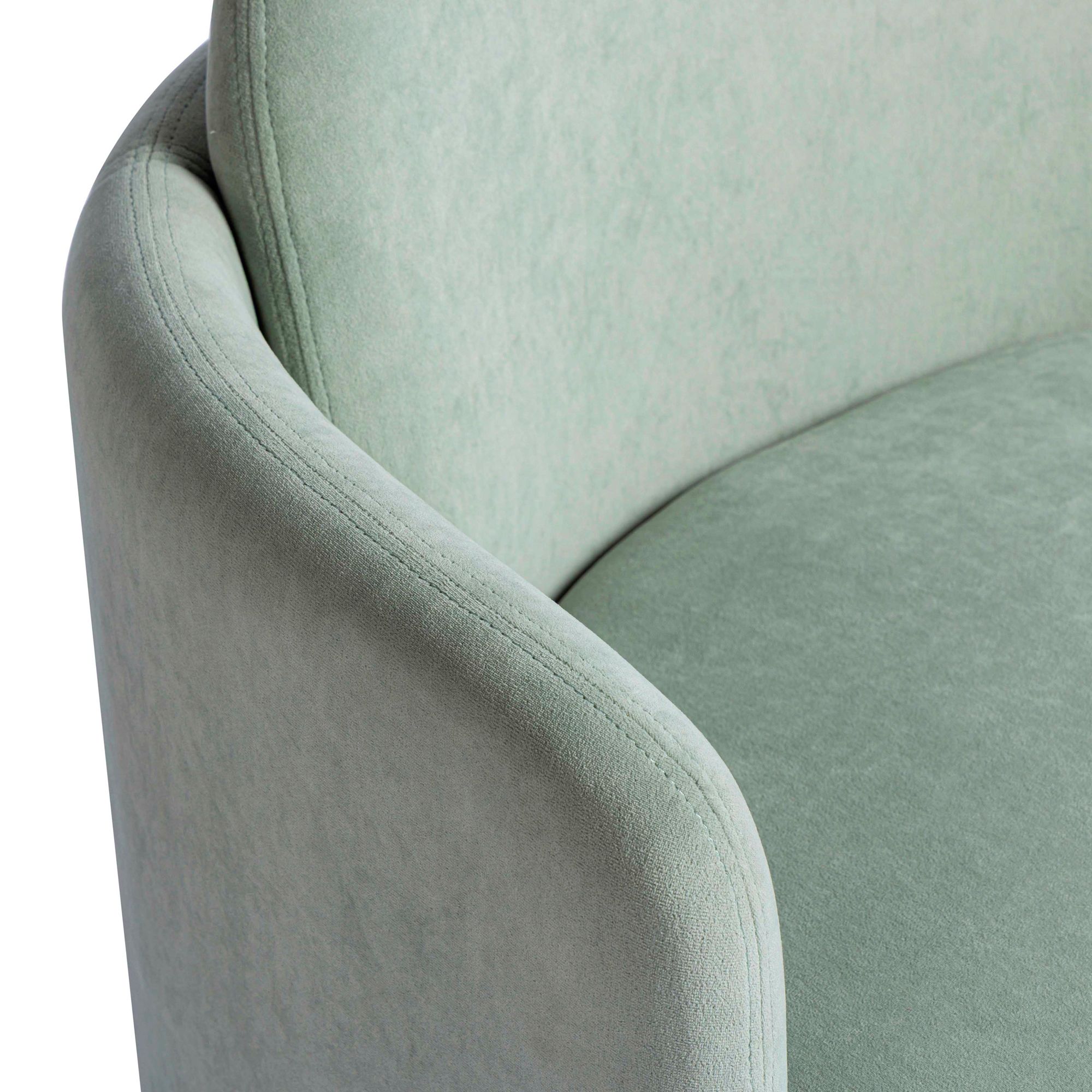Image 3 Wolfie Mint Green Velvet Swivel Chair more views
