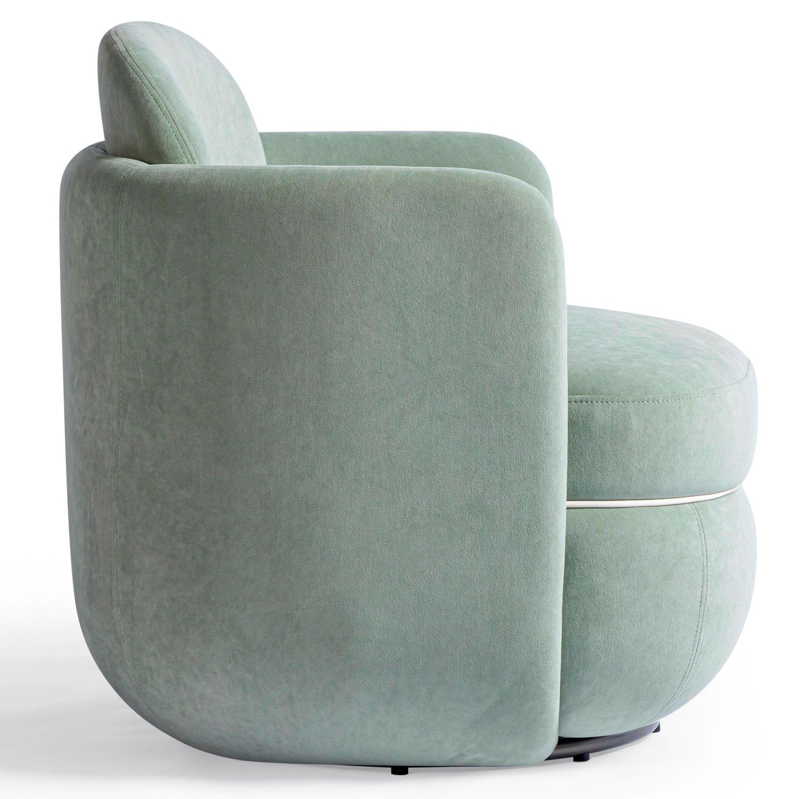 Image 4 Wolfie Mint Green Velvet Swivel Chair more views