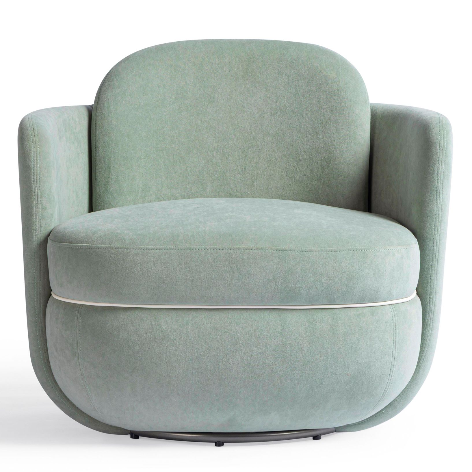 Image 6 Wolfie Mint Green Velvet Swivel Chair more views