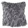 Wolverine Gray 18" Square Plush Faux Fur Pillow