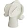 Woman Head Matte White 12" High Bust Sculpture