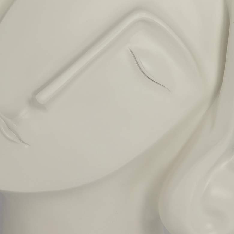 Woman Head Matte White 12&quot; High Bust Sculpture more views