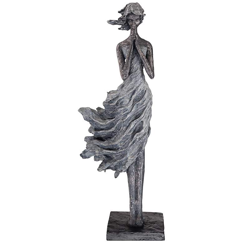 Image 1 Woman in the Wind 17 3/4 inch High Sculpture