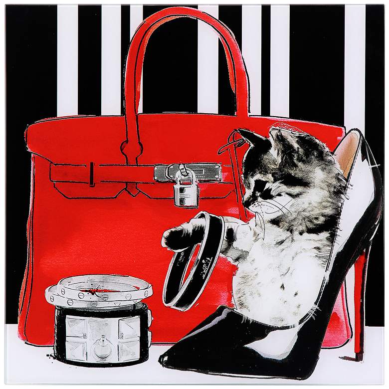 Image 1 Woman's Best Friends 2 20" Square Reverse Printed Glass Art
