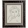 Woman's Face Sketch I 29" High Framed Wall Art