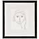 Woman's Face Sketch II Print 33" High Wall Art