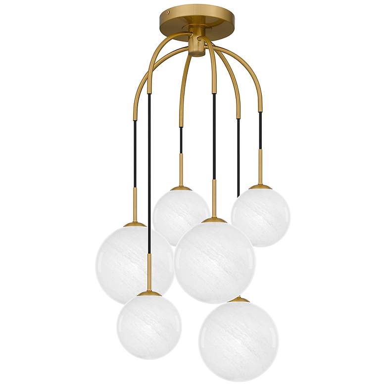 Image 2 Wonderstruck 6-Light Aged Brass Pendant
