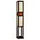 Wood and Art Glass Rectangle Floor Lamp