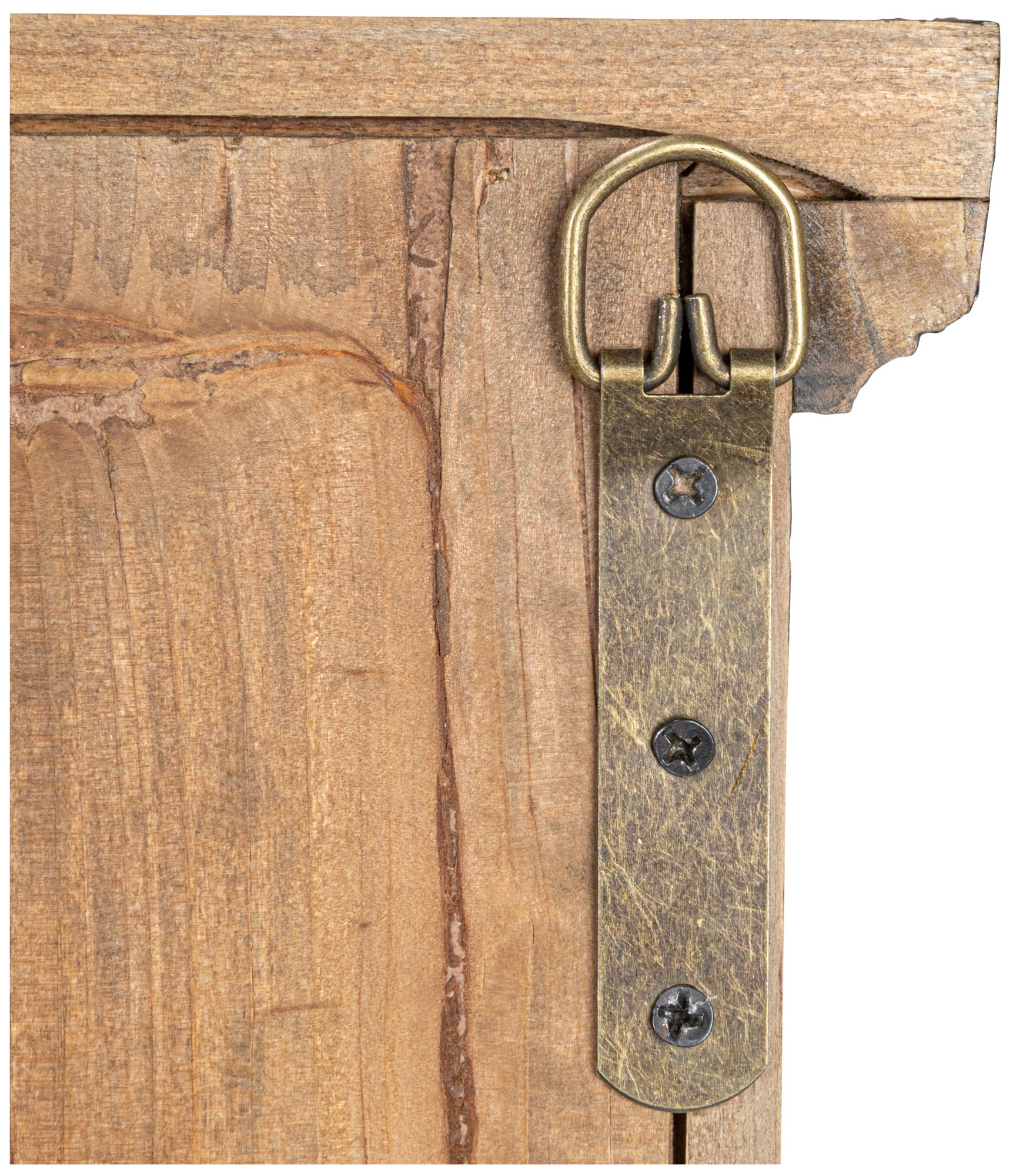 Wood and Glass Display Cabinet, Natural and Black