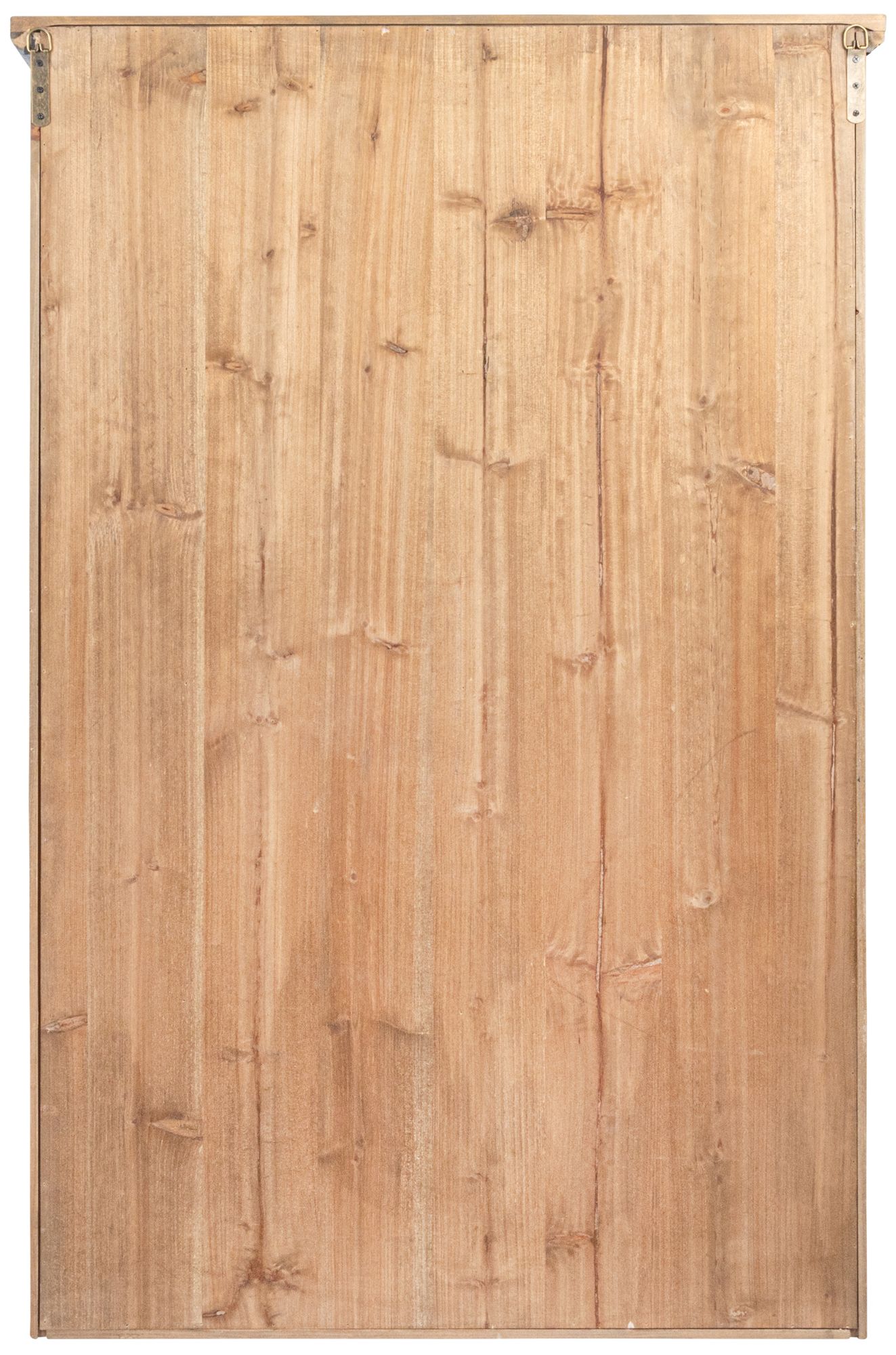 Wood and Glass Display Cabinet, Natural and Black